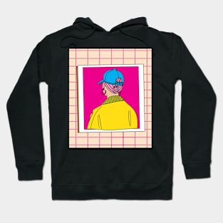 Woman With Retro Cap Hoodie